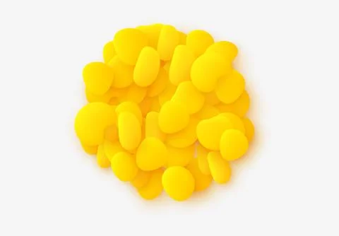 Yellow Round sphere isolated background. Design elements of liquid rounded pl Stock Illustration