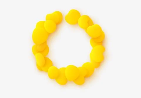 Yellow Round sphere isolated background. Design elements of liquid rounded pl Stockillustratie