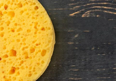 Yellow round sponge Stock Photos