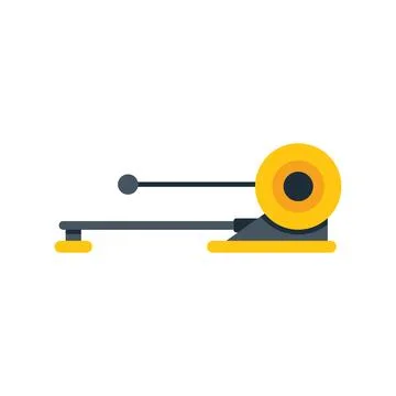 Yellow rowing machine for indoor cardio workout Stock Illustration