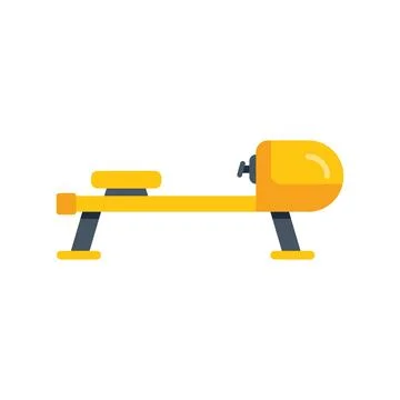 Yellow rowing machine providing great cardio workout Stock Illustration