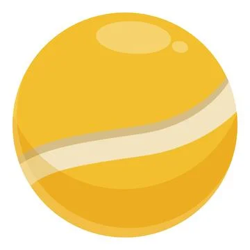 Yellow rubber ball bouncing with motion lines Stock Illustration