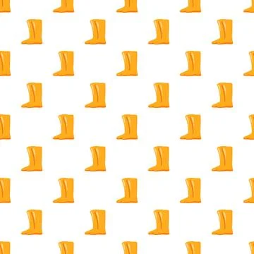 Yellow rubber boots seamless pattern background design 스톡 일러스트