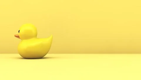 Yellow rubber duck Stock Illustration