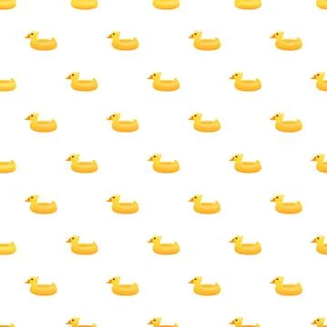 Yellow rubber duck seamless pattern background for children Stock Illustration