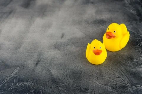 YEllow rubber ducks Stock Photos