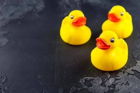 YEllow rubber ducks Stock-Fotos