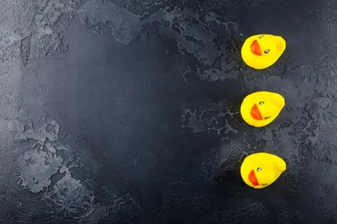 YEllow rubber ducks 库存照片