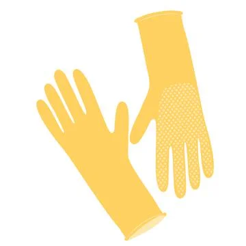 Yellow rubber gloves Stock Illustration