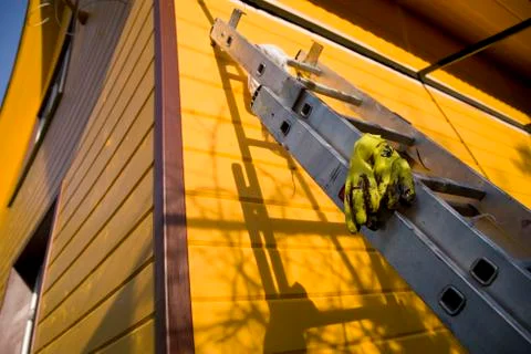 Yellow Rubber Gloves Fotos Stock