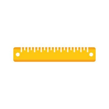 Yellow ruler measuring length for carpentry project Stock Illustration
