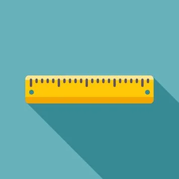 Yellow ruler measuring tool on blue background Illustrazione stock