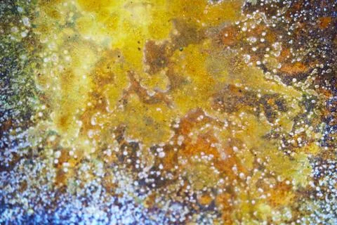 Yellow rust, This type of rust occurs from the condition that steel Stock Photos