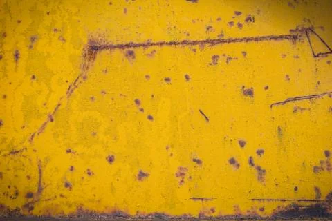 Yellow Rusted Background Stock Photos