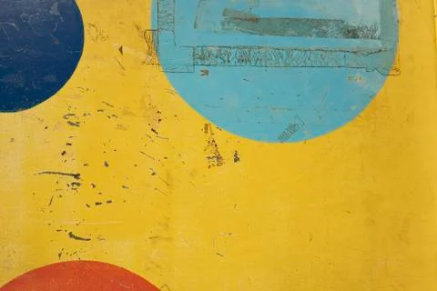 Yellow Rustic Metal Wall Texture Stock Photos