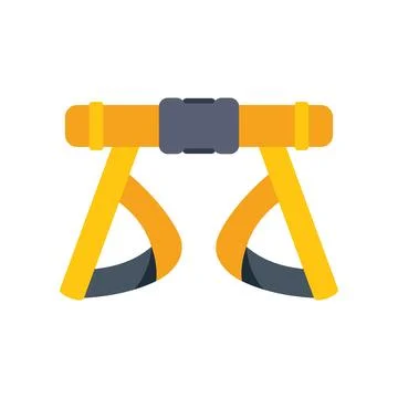 Yellow safety harness protecting from falling down Stockillustratie