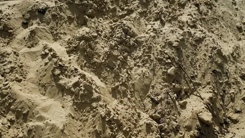 Yellow sand on the beach by the river Vídeos de archivo 306158715