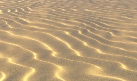 Yellow sand on beach with waves under evening sun light closeup Stock Illustration