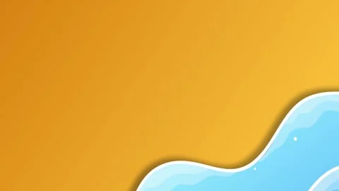 Yellow sand border blue ocean wave background template Stock Footage 323447087