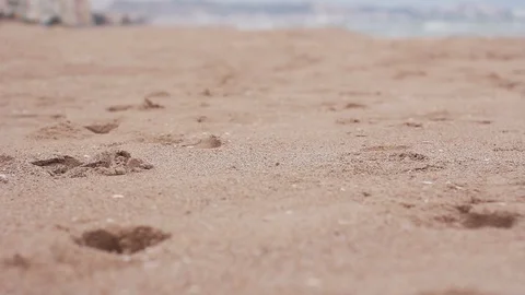 Yellow sand with different focus Stock Footage 123623095