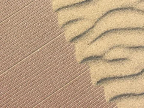 Yellow sand moved by the wind Stock Photos