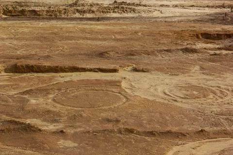 Yellow sand pattern and texture, background Stock Photos
