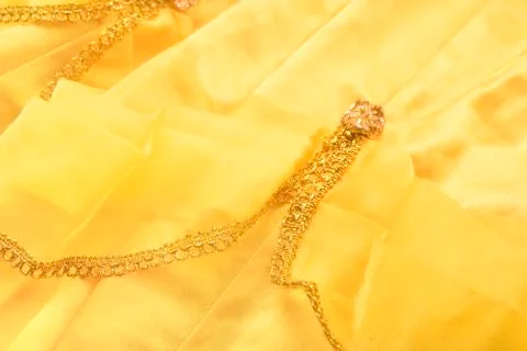 Yellow satin Stock Photos