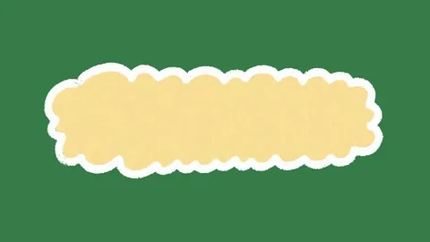 Yellow Scalloped Edge Banner 2D Animation on Green Screen | Decorative Sticker  库存影片 333521162