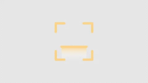 Yellow Scanner Icon Animation With Moving Scan Line Stock Footage 333669393