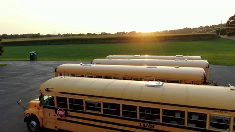 Yellow school bus, education in America, back to school theme, Stock Footage 138794848