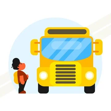 Yellow-school-bus Stock Illustration