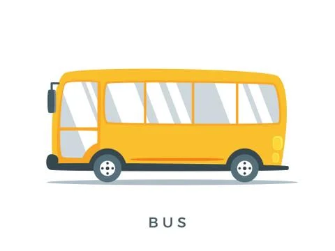 The Yellow School Bus. Isolated Vector Illustration Stock Illustration