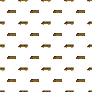 Yellow school bus vector seamless pattern repeating background 스톡 일러스트