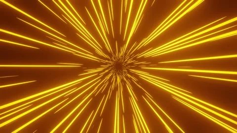 Yellow sci-fi tunnel space neon Stock Footage 131862843