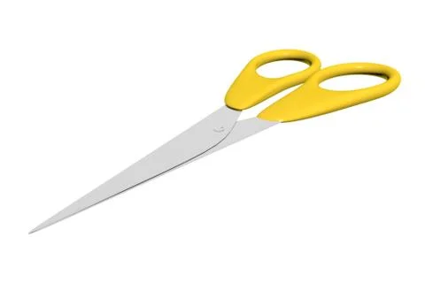 Yellow scissors Stock Illustration