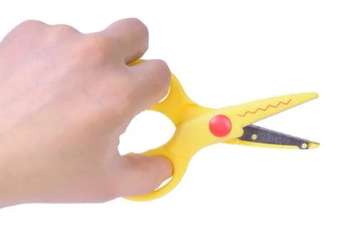 Yellow scissors Foto stock