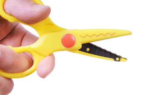 Yellow scissors Stock Photos