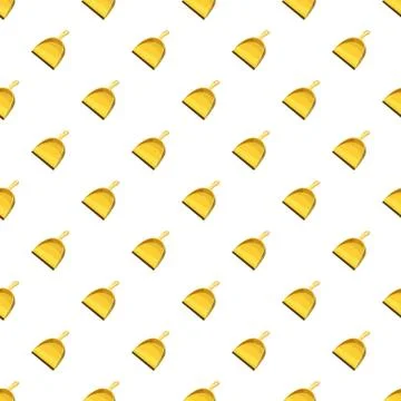 Yellow scoop for cleaning pattern Stockillustratie