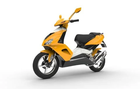 Yellow Scooter Stock Illustration