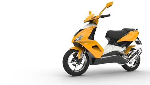 Yellow Scooter Stock Illustration