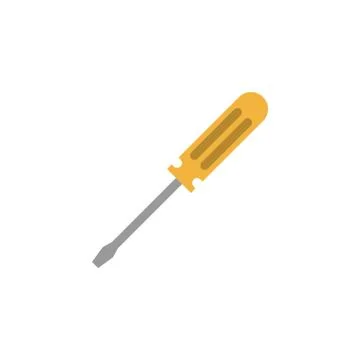 Yellow screwdriver icon Ilustración de archivo