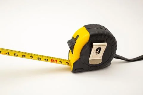 Yellow screwdriver on white background . Stock Photos