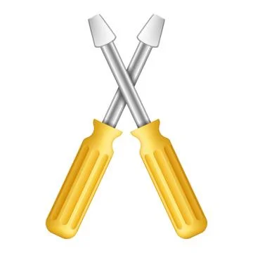 Yellow Screwdrivers Stock Illustration