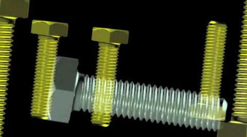 Yellow Screws visual loop 720p Stock-Footage 34902923