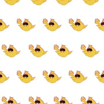 Yellow seals pattern Stock Illustration