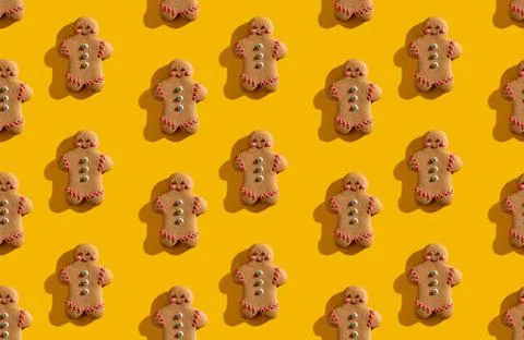 Yellow seamless background cute pattern brown Foto stock