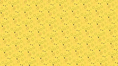 Yellow Seamless Circle Pattern Background With Retro Dotted Bubbles And Pla.. Stock Illustration