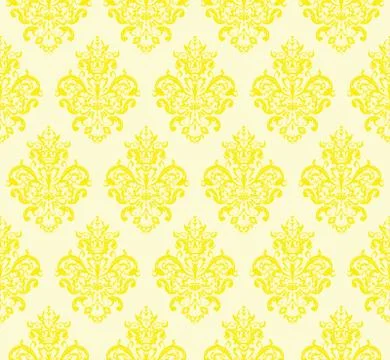 Yellow Seamless Repeating Vector Pattern. Elegant Design Stock Illustration