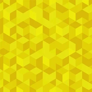 Yellow seamless triangle pattern. Bright geometric polygon print. Endless mos Stock Illustration