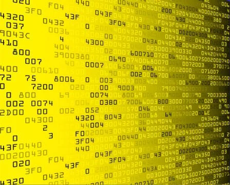 Yellow security background with HEX-code Stockillustratie